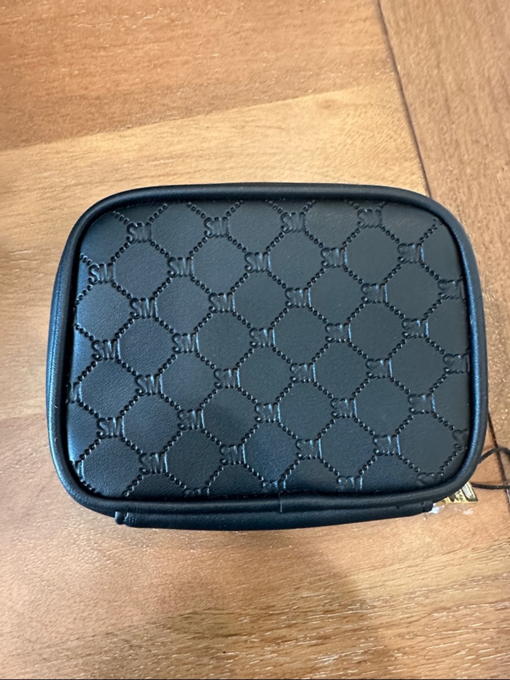 New SM Monogram Quilted Black Mini Jewelry Organizer - Picture 4 of 8
